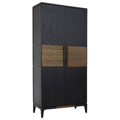 2 Tone Oak Wood Tall Cabinet | Salvar