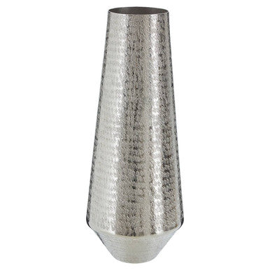 Safia Silver Hammered Effect Large Vase