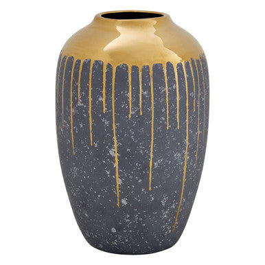 Grey and Gold Small Vase | Cyrus