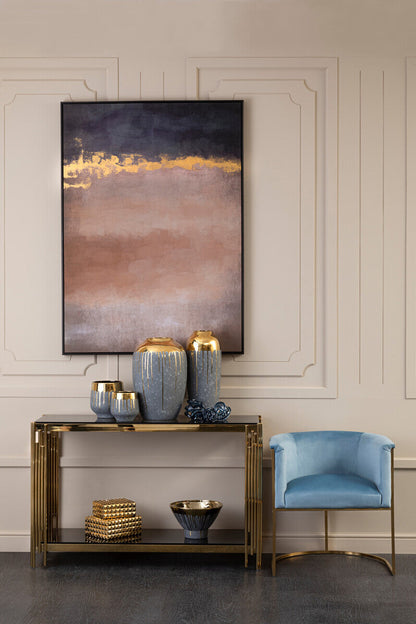 Grey and Gold Small Vase | Cyrus