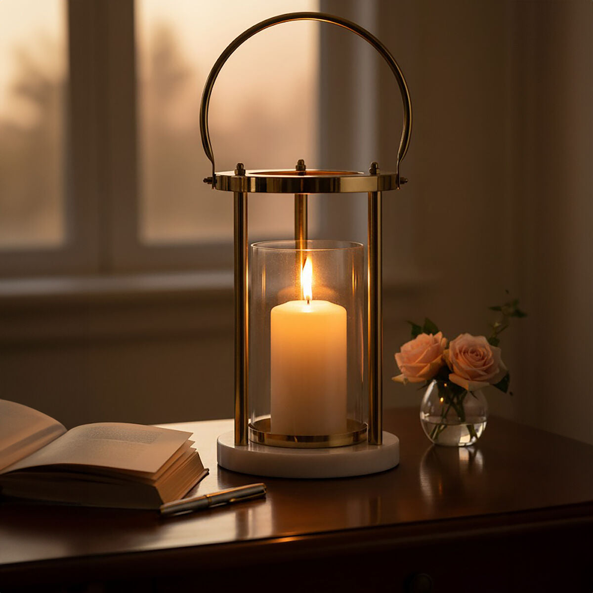 Martina Hurricane Lamp With Handle