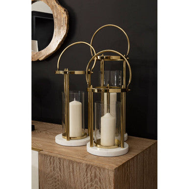 Medium Hurricane Lamp with Handle | Martina