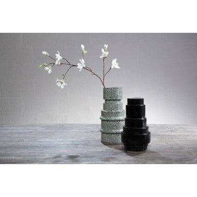 Black Earthenware Vase | Kaga