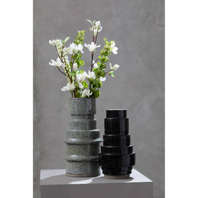 Black Earthenware Vase | Kaga