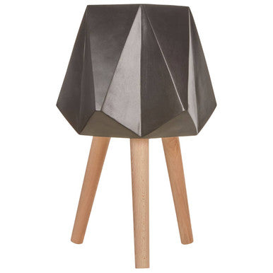 Large Black Geometric Planter with Legs | Darnell
