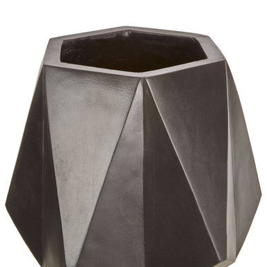 Large Black Geometric Planter with Legs | Darnell