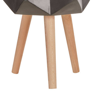 Large Black Geometric Planter with Legs | Darnell