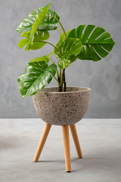 Medium Grey Speckled Planter | Darnell