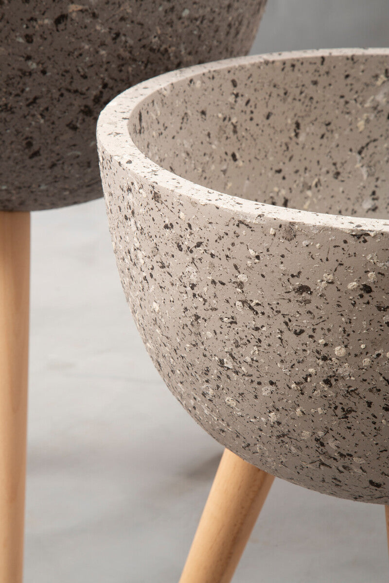 Medium Grey Speckled Planter | Darnell