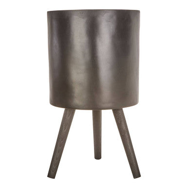 Large Black Finish Planter | Darnell