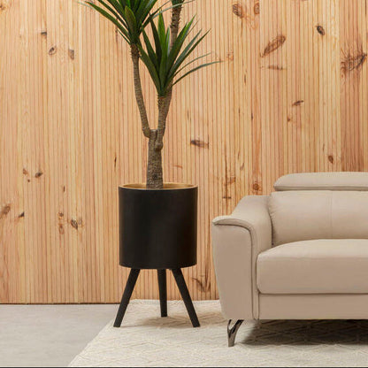 Large Black Finish Planter | Darnell