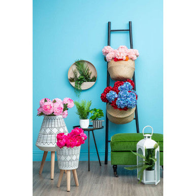 White and Black Large Planter | Darnell