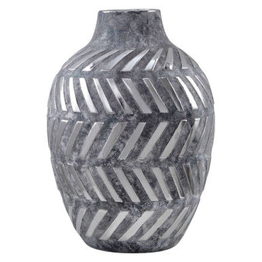 Grey and Silver Large  Vase | Helaine