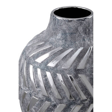 Grey and Silver Large  Vase | Helaine