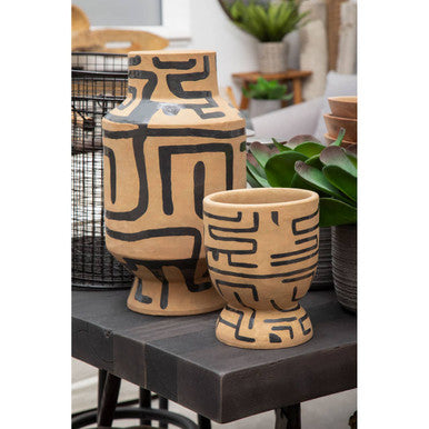Barren Hand Painted Earthenware Vase
