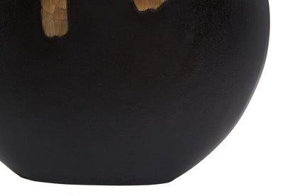 Large Black and Gold Round Vase | Daito