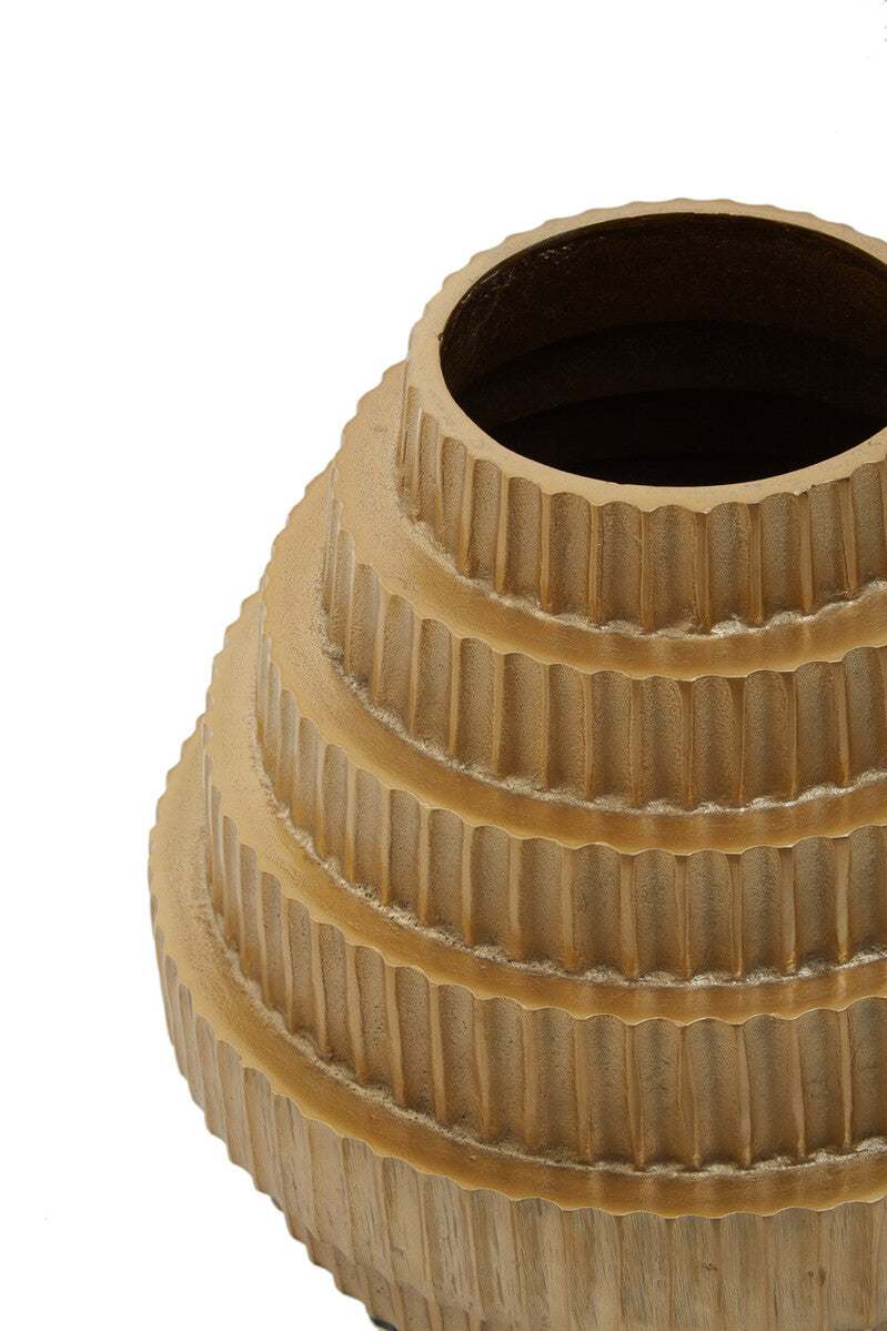 Deomali Large Ombre Gold And Black Vase