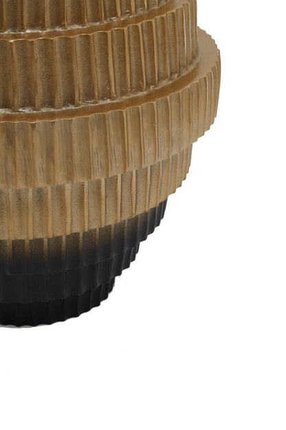 Deomali Large Ombre Gold And Black Vase