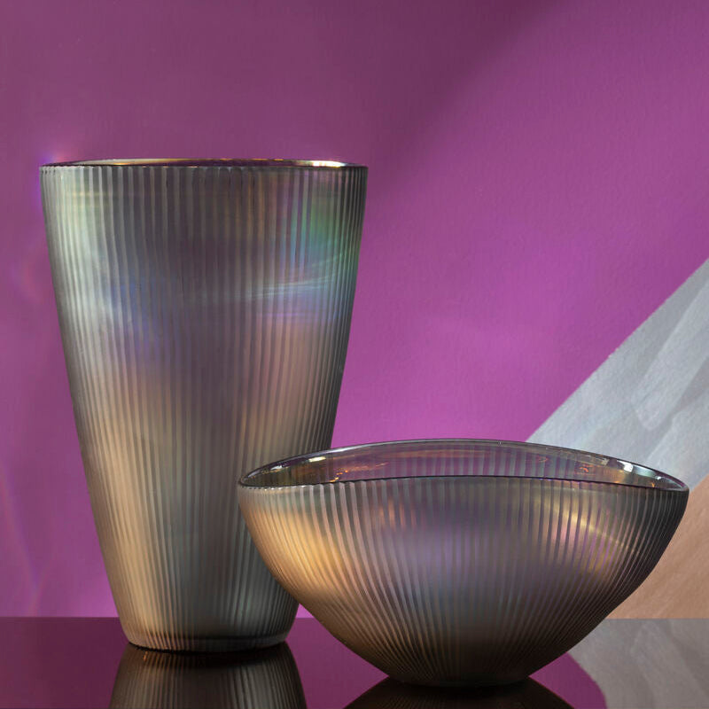 Hessa Large Grey Glass Vase