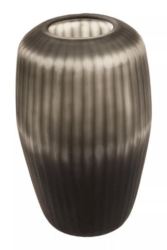 Large Dark Grey Glass Vase | Hessa