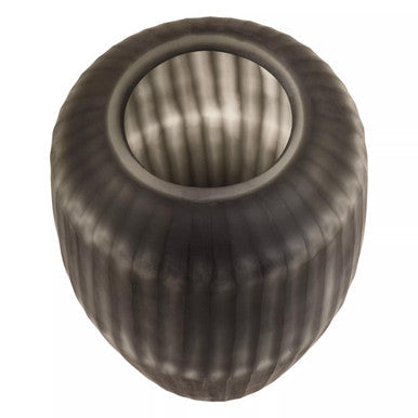 Large Dark Grey Glass Vase | Hessa