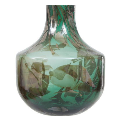 Green and Gold Large Glass Vase | Herbie
