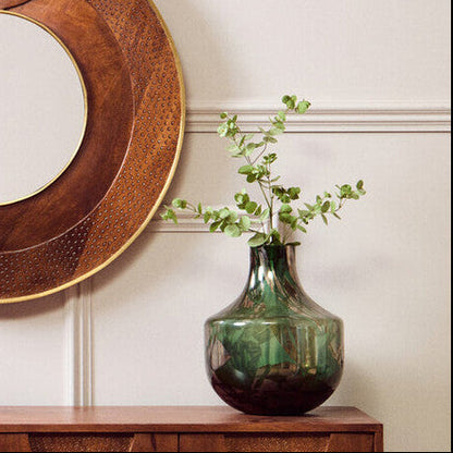 Green and Gold Large Glass Vase | Herbie