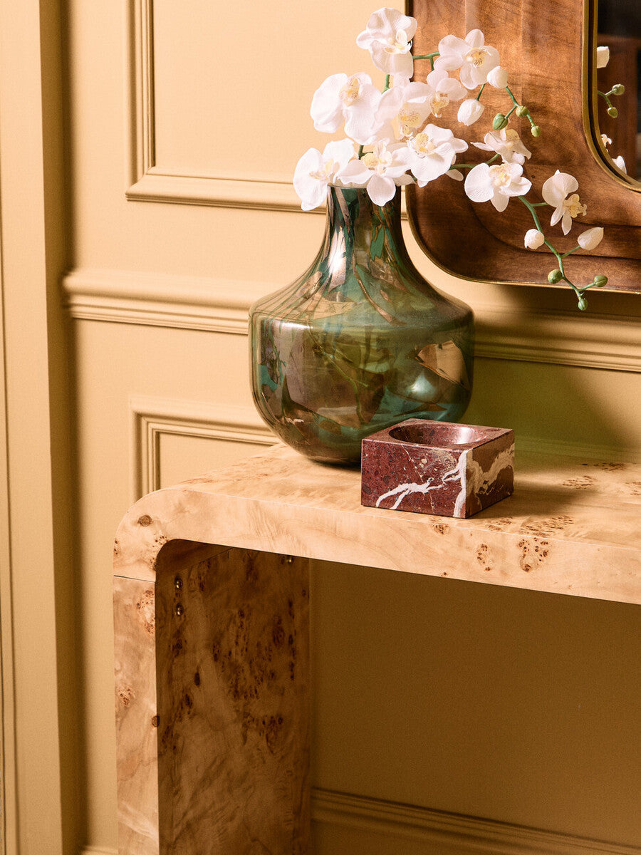Green and Gold Large Glass Vase | Herbie