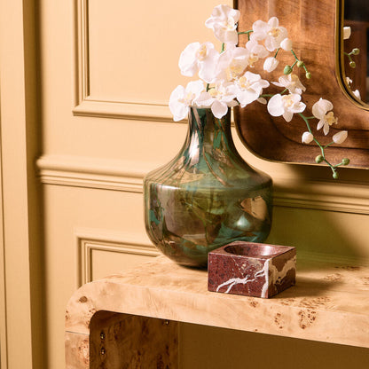 Green and Gold Large Glass Vase | Herbie