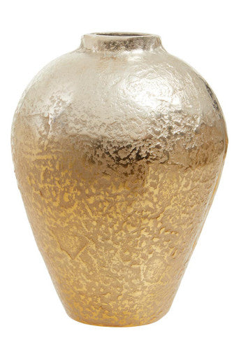 Small Ombre Silver and Gold Finish Vase | Dion