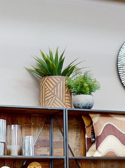 Brown Textured Planter | Darnell