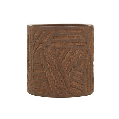 Brown Textured Planter | Darnell
