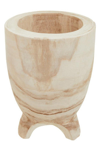 Arlo Natural Large Wood Planter with Footed Base