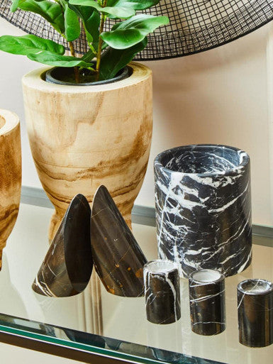 Arlo Natural Large Wood Planter with Footed Base