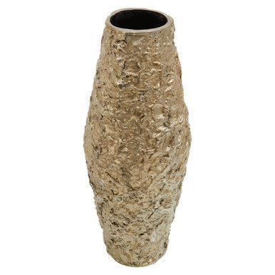 Gold Textured Small Metal Vase | Akola