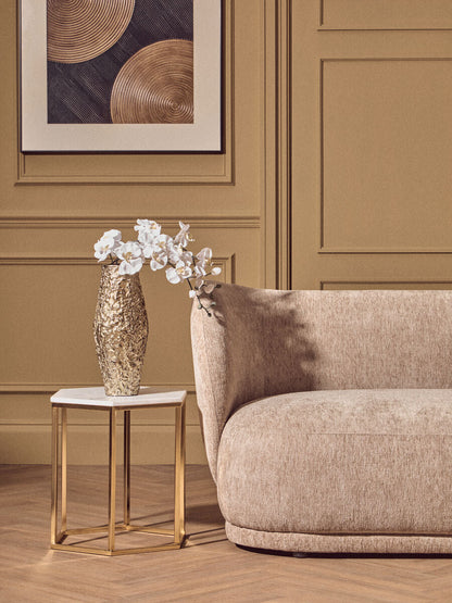 Gold Textured Small Metal Vase | Akola