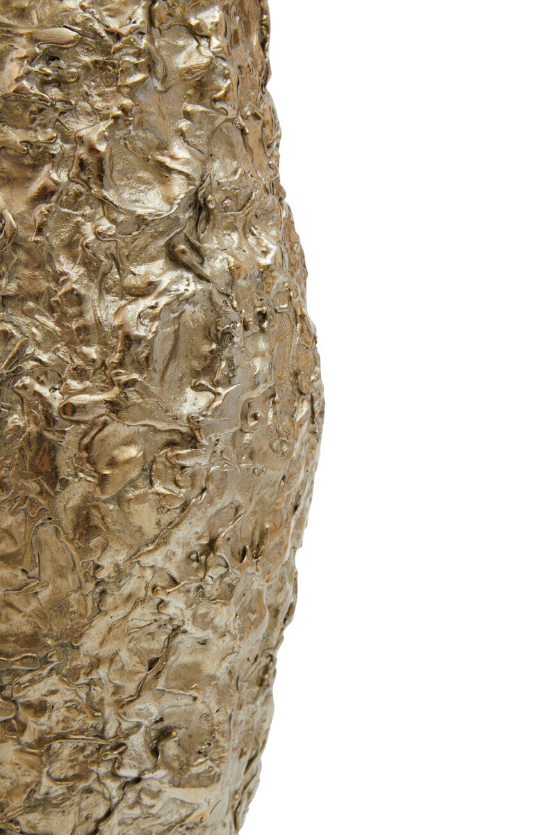 Gold Textured Small Metal Vase | Akola