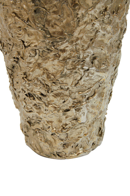 Gold Textured Small Metal Vase | Akola