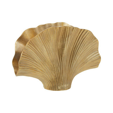 Large Gold Finish Ginkgo Vase | Danna