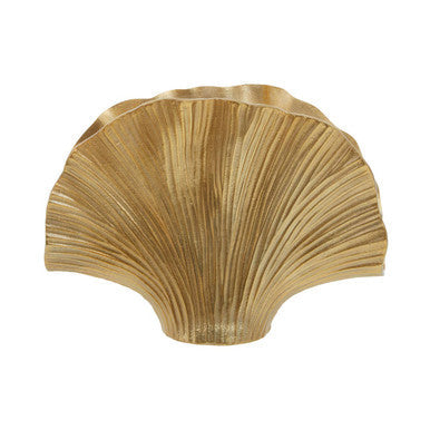 Large Gold Finish Ginkgo Vase | Danna