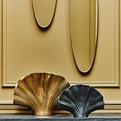 Large Gold Finish Ginkgo Vase | Danna