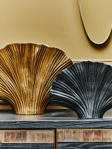 Large Gold Finish Ginkgo Vase | Danna