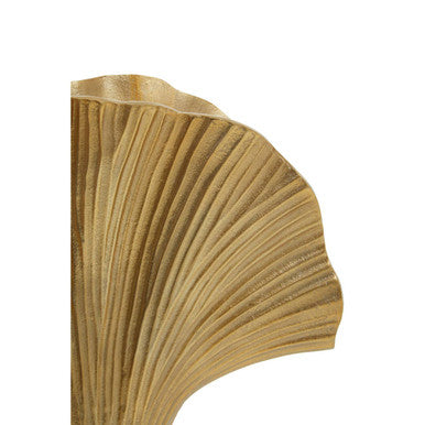 Large Gold Finish Ginkgo Vase | Danna