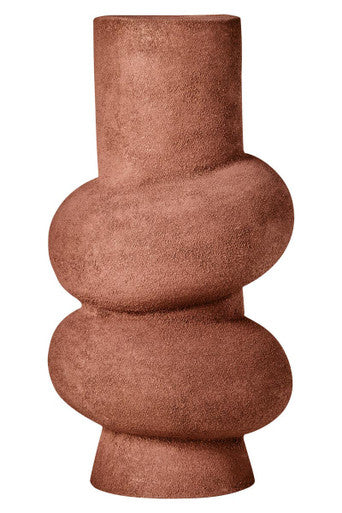 Large Textured Red Bubble Vase | Dunas