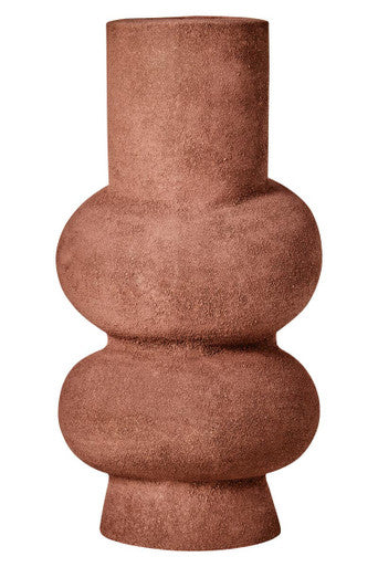 Large Textured Red Bubble Vase | Dunas