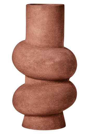 Large Textured Red Bubble Vase | Dunas