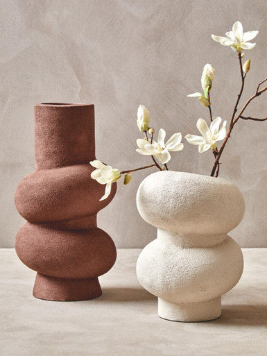 Large Textured Red Bubble Vase | Dunas