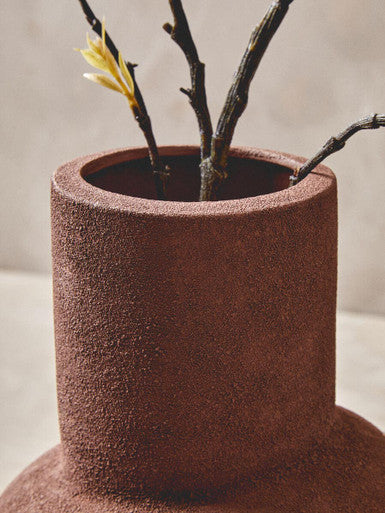 Large Textured Red Bubble Vase | Dunas