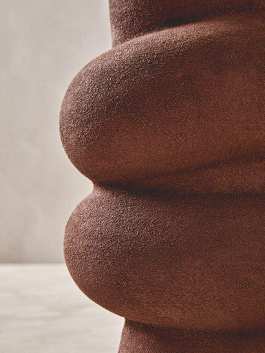 Large Textured Red Bubble Vase | Dunas