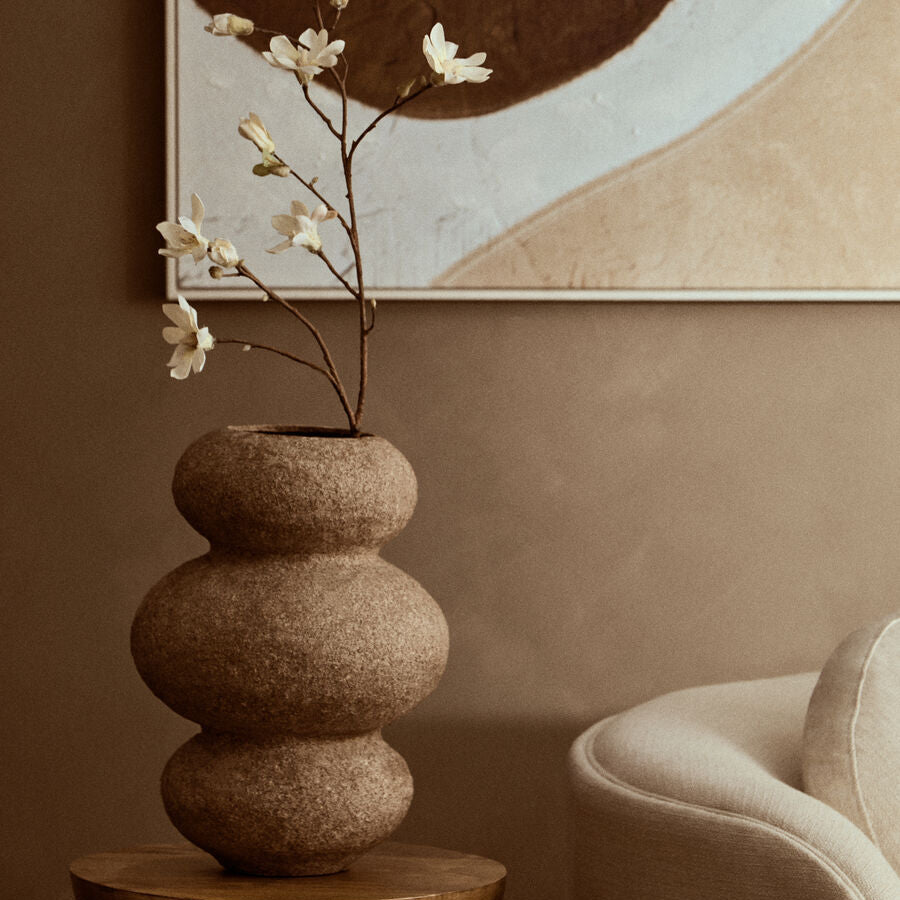 Cotton Mache and Coco Shell Bubble Vase | Sanai